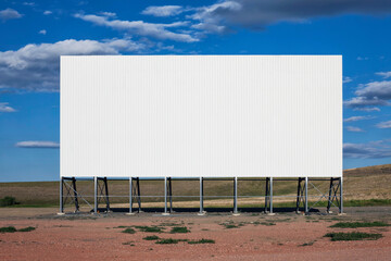 Blank billboard in the middle of nowhere