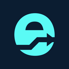 E logo Vector icon illustrations