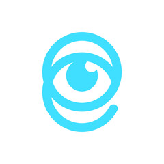 E logo EYE Vector icon illustrations