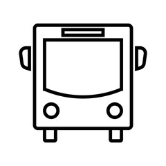 Icono de autobús. Bus. Ilustración vectorial aislada en fondo blanco