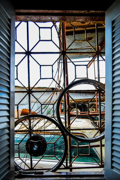 Window of abandoned house