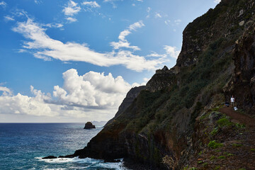 Fototapeta na wymiar The landscape of the coast of Madeira