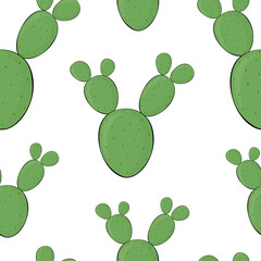 Seamless pattern cactus vector illustration