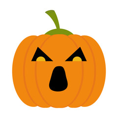 halloween pumpkin cartoon design, happy holiday and scary theme Vector illustration