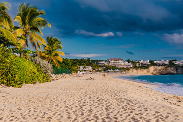 panorama island of Sint Maarten island in the Caribbean