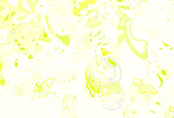Light Green, Yellow vector background with abstract shapes.
