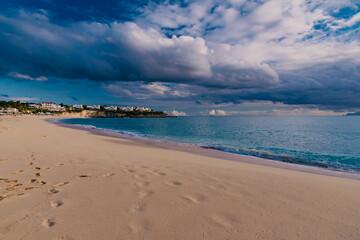 panorama island of Sint Maarten island in the Caribbean