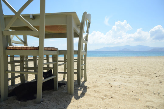 Naxos Greek islans beach tavern food
