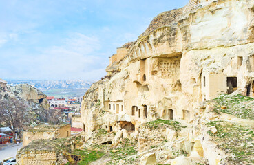 The ruins in rock of Cappadocia, Turkey
