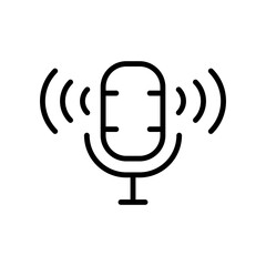 Microphone Icon Design Vector Template Illustration