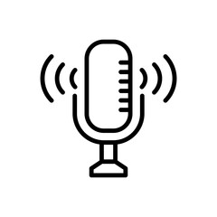 Microphone Icon Design Vector Template Illustration