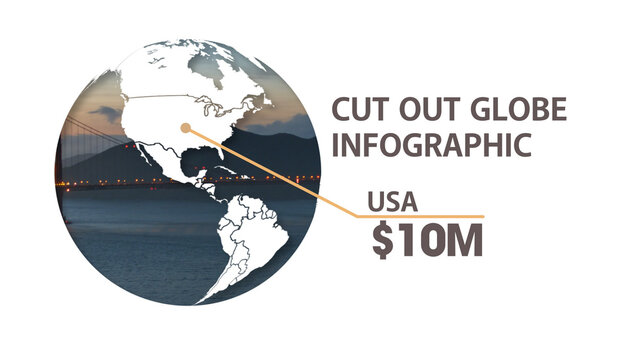Cut Out Globe Infographic