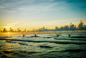 Nam Dinh, VIETNAM - August 1 :. Fishermen working in the fishing village of Hai Hau, Vietnam on...