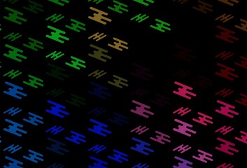 Dark Multicolor, Rainbow vector template with repeated sticks.