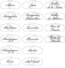 Etiquettes des vins de France et du monde
