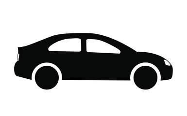 car icon on a white background, vector illustration