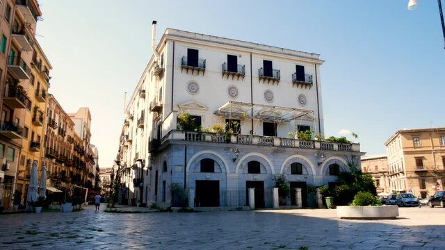 Palermo, Italy, view of piazza Marina square