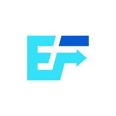 Fototapeta premium E logo letter EF vector icon illustrations