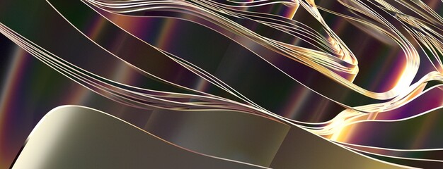 digital color flow wave thin film 3d