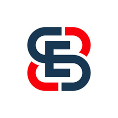 E logo letter ES vector icon illustrations