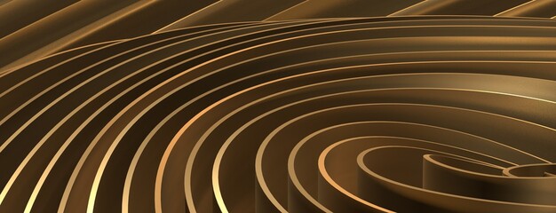 Naklejka premium gold background dynamic flow wave 3d