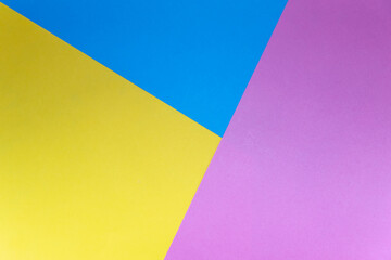 Colored paper. Blue, yellow and pink colored paper