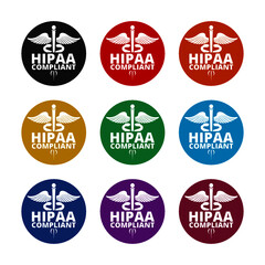 HIPAA Compliance Icon, color set