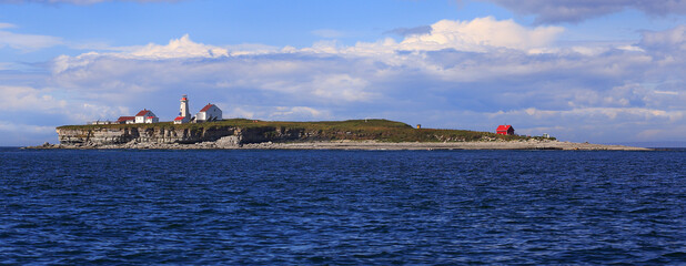 Panoramic view of Perroquets Island, Mingan Archipelago in Quebec, Canada
