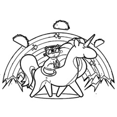 Fototapeta na wymiar magical adventure mens premium unicorn design Coloring book animals vector illustration