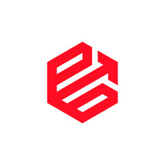 E logo letter hexagon vector icon illustrations