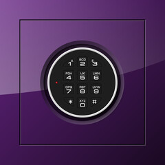 safe Image. Armored box background. The door of a bank vault with a electronic combination lock. Reliable Data Protection. Long-term savings. Deposit box safe icon.Protection of personal information