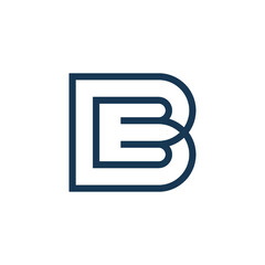 Fototapeta premium E logo letter EB vector icon illustrations