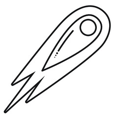 Clip art Line Art illustration of a comet