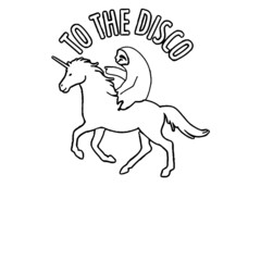 to the disco funny unicorn unicorn design womens premium unicorn idea Coloring book animals vector illustration