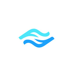 F logo vector letter FF waves icon illustrations