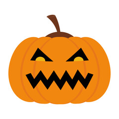halloween pumpkin cartoon design, happy holiday and scary theme Vector illustration