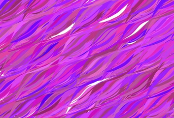 Light colorful vector texture with bent lines.