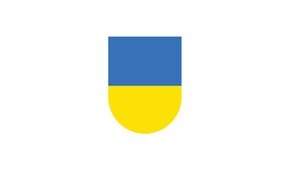Ukraine flag shield vector illustration