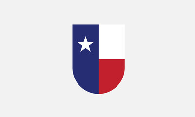 Texas flag shield vector illustration