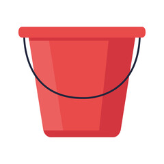 construction red bucket design of working maintenance workshop and repairing theme Vector illustration - obrazy, fototapety, plakaty