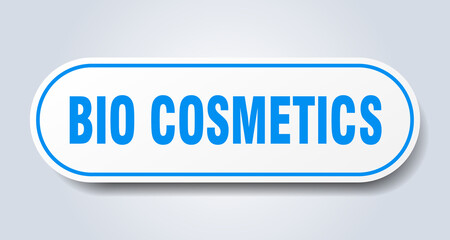 bio cosmetics sign. rounded isolated button. white sticker