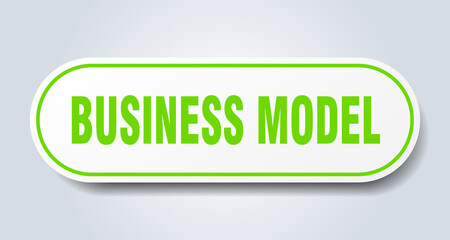 business model sign. rounded isolated button. white sticker