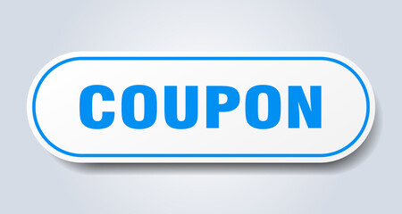 coupon sign. rounded isolated button. white sticker
