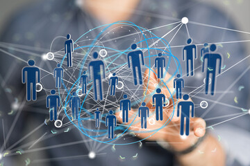 Digital Network and data concept.