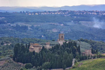 Fototapeta premium Castillo en la Toscana