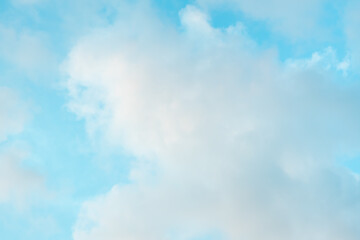 White cloud on blue sky, natural background.