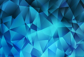 Obraz premium Light BLUE vector shining triangular backdrop.
