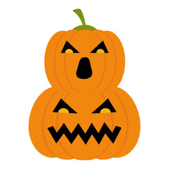 halloween pumpkin cartoons design, happy holiday and scary theme Vector illustration