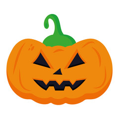 halloween pumpkin cartoon design, happy holiday and scary theme Vector illustration