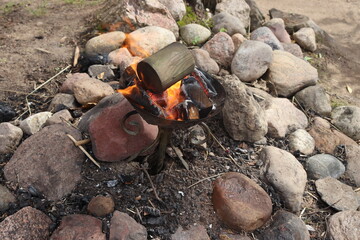 viking settlement in museum historic complex